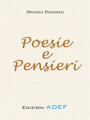 cover image of Poesie e Pensieri